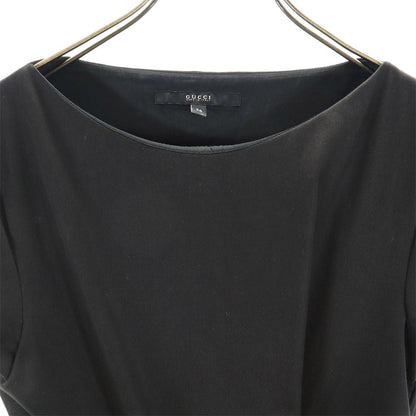 GUCCI Short Sleeve Midi Dress Black Size 36