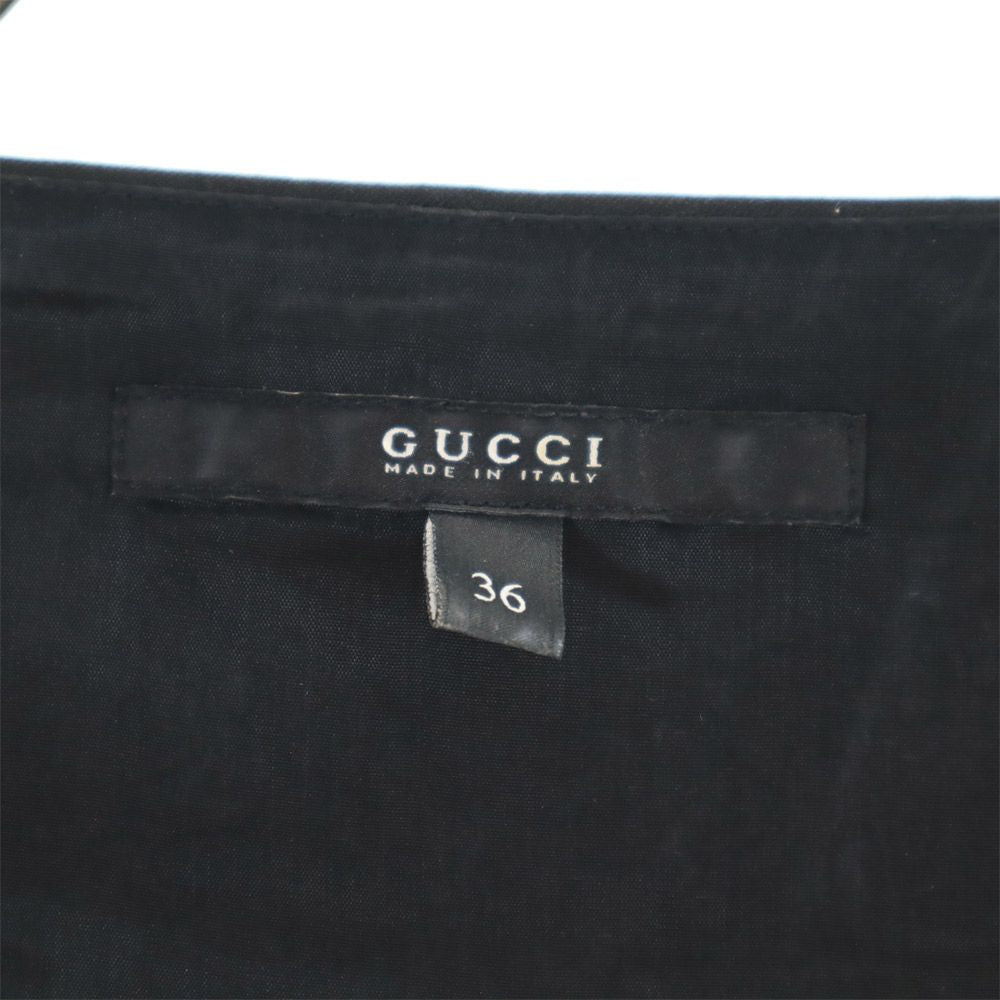 GUCCI Short Sleeve Midi Dress Black Size 36