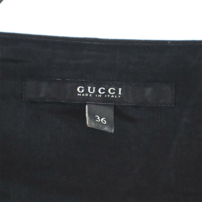 GUCCI Short Sleeve Midi Dress Black Size 36