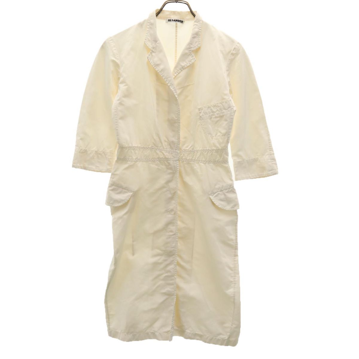 JIL SANDER Silk Blend 3/4 Sleeve Shirt Dress Size 36