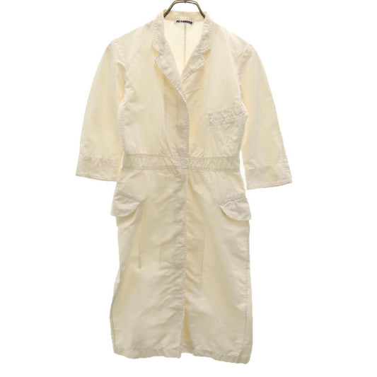 JIL SANDER Silk Blend 3/4 Sleeve Shirt Dress Size 36