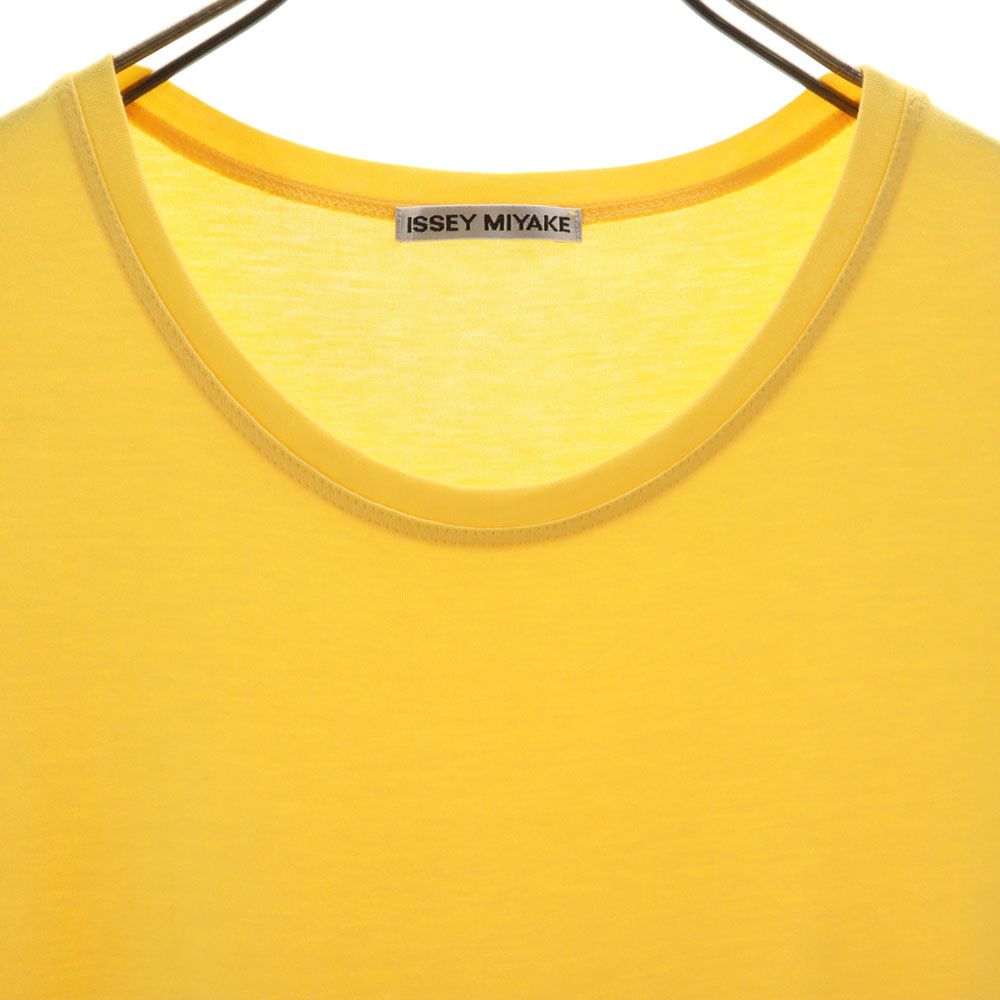 ISSEY MIYAKE Short Sleeve Long Dress Yellow Size 2