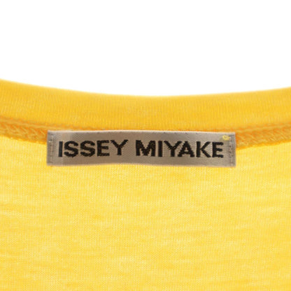 ISSEY MIYAKE Short Sleeve Long Dress Yellow Size 2