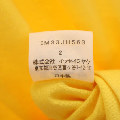 ISSEY MIYAKE Short Sleeve Long Dress Yellow Size 2