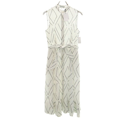 EQUIPMENT Linen Allover Print Sleeveless Dress White Size 2