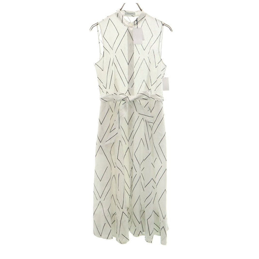 EQUIPMENT Linen Allover Print Sleeveless Dress White Size 2