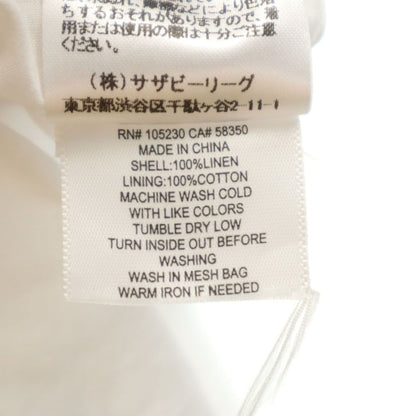 EQUIPMENT Linen Allover Print Sleeveless Dress White Size 2