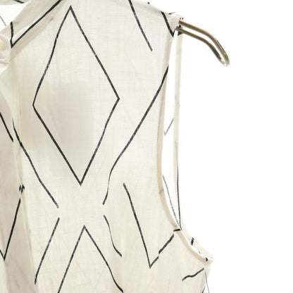 EQUIPMENT Linen Allover Print Sleeveless Dress White Size 2