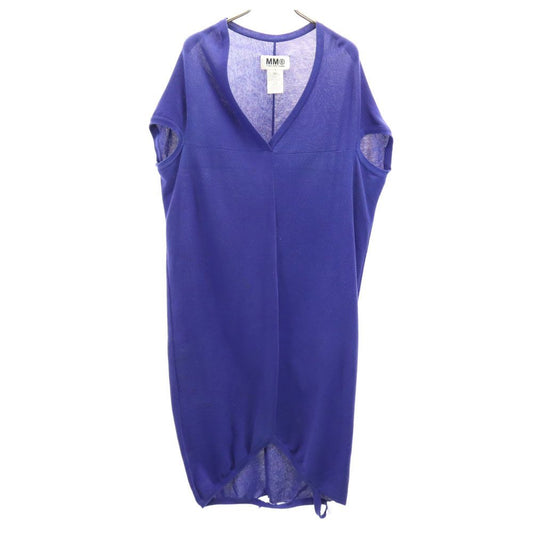 Maison Martin Margiela Sleeveless V-Neck Dress Blue Size S
