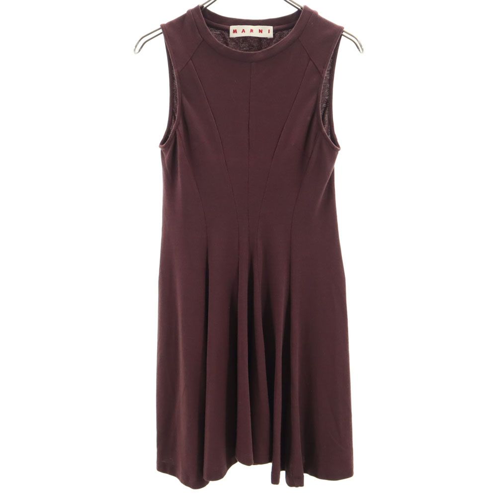 MARNI Italian Sleeveless Mini Dress Brown Size 38