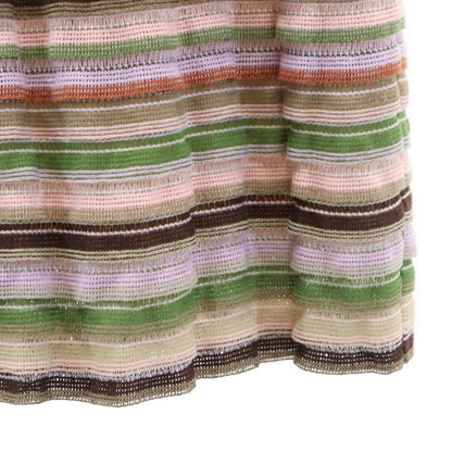 PAOLA FRANI Striped Short Sleeve Knit Midi Dress Size 40