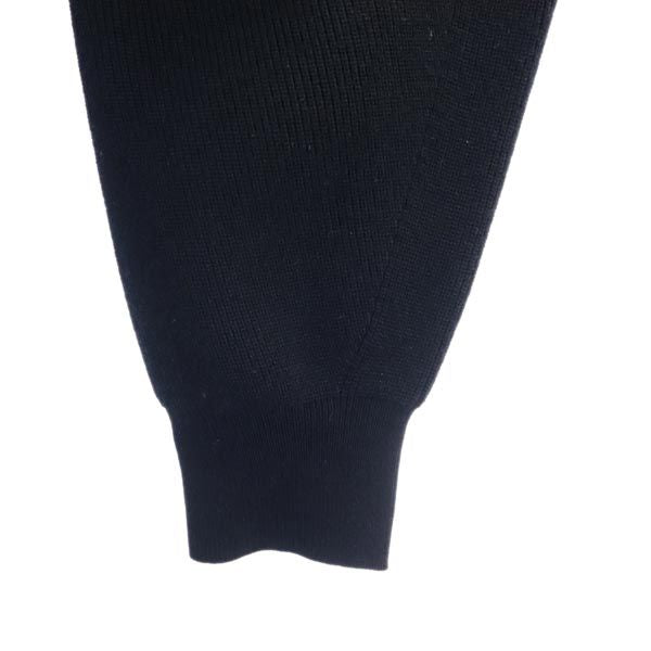 furfur Striped Knit Panel Midi Dress Black & Blue Size F