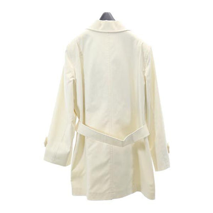Aquascutum White Stand Collar Coat Size JP 15