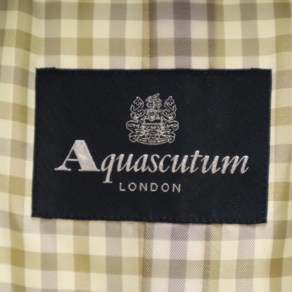 Aquascutum White Stand Collar Coat Size JP 15