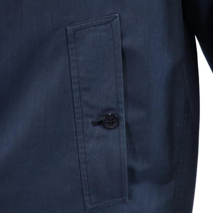 Burberrys 80s/90s British Balmacaan Coat Navy