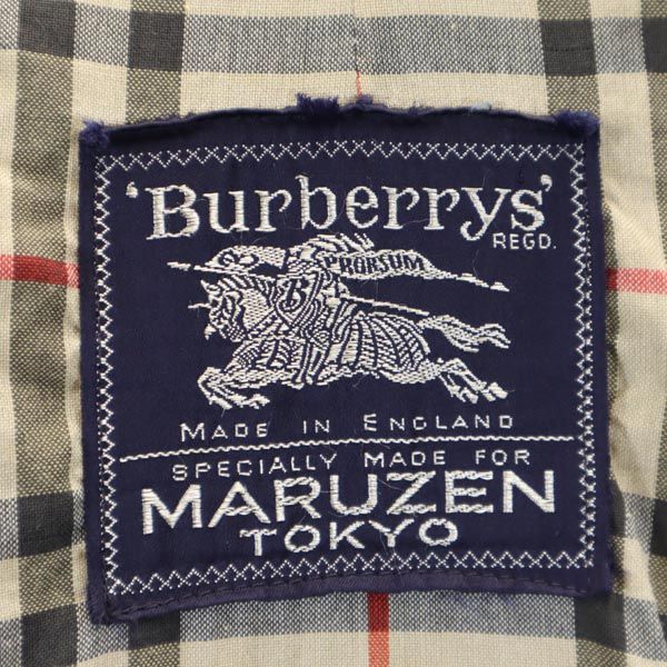 Burberrys 80s/90s British Balmacaan Coat Navy