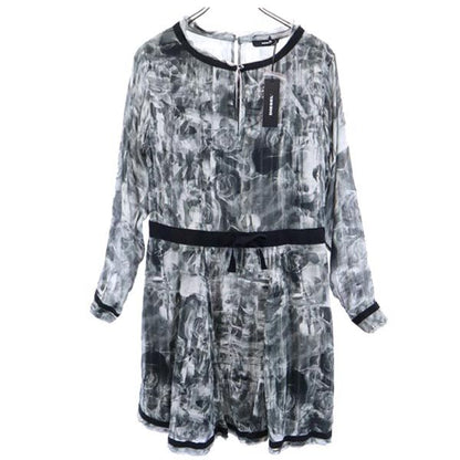 DIESEL Patterned Long Sleeve Dress Black Size S