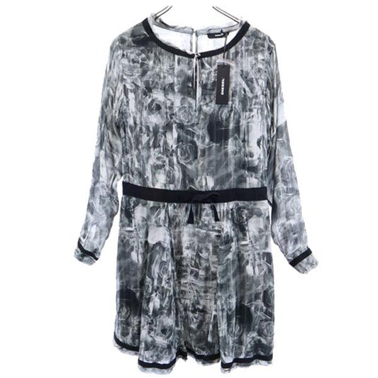 DIESEL Patterned Long Sleeve Dress Black Size S