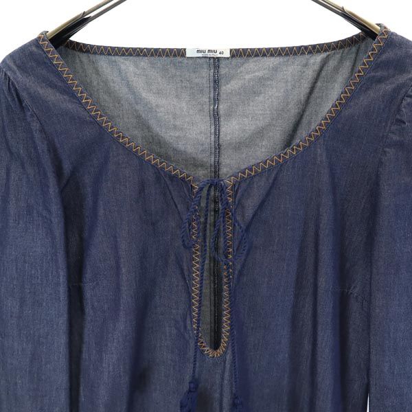 MIUMIU Long Sleeve Dress Navy Size 40