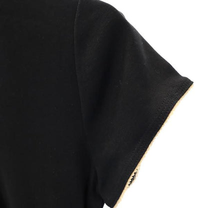 HELMUT LANG Short Sleeve Design Midi Dress Black Size M