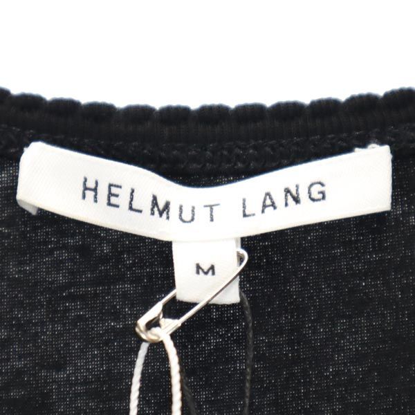 HELMUT LANG Short Sleeve Design Midi Dress Black Size M