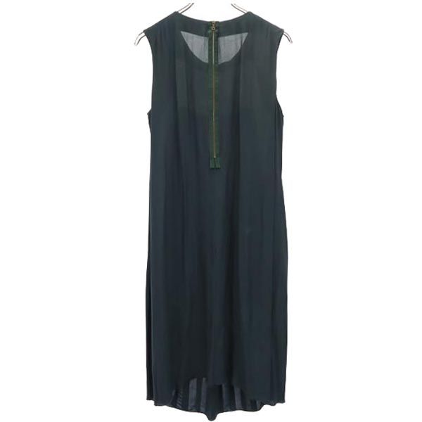 MARNI Italian Sleeveless Back-Zip Dress Green Size 42