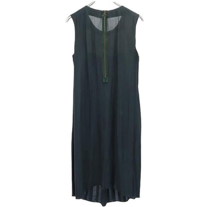MARNI Italian Sleeveless Back-Zip Dress Green Size 42