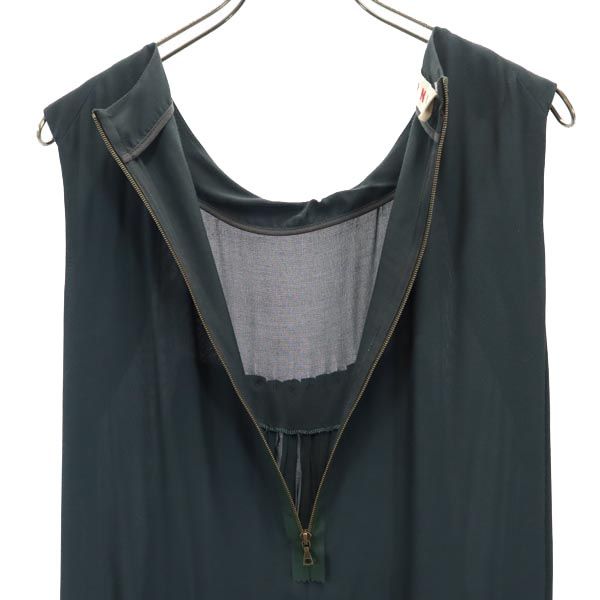 MARNI Italian Sleeveless Back-Zip Dress Green Size 42