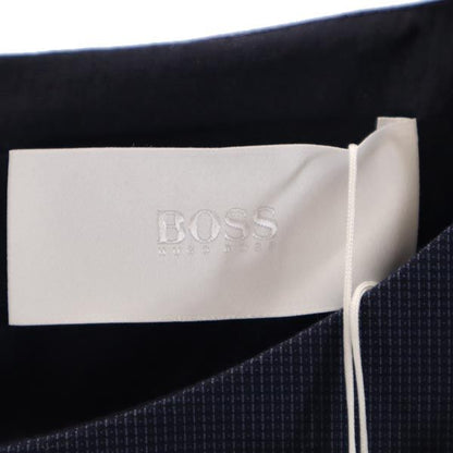 HUGO BOSS Short Sleeve Back Zip Midi Dress Navy Size US10
