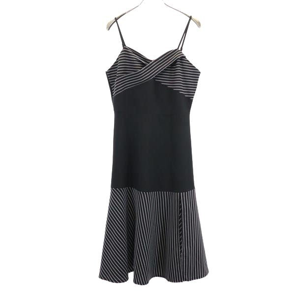 LOUIS VUITTON Cami Midi Dress Back Zip Black Size M