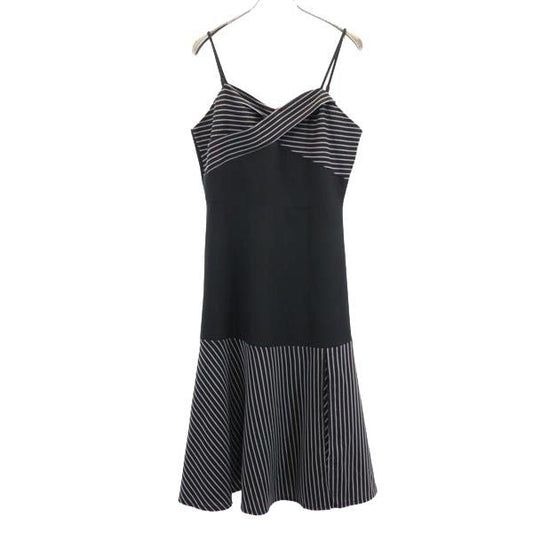 LOUIS VUITTON Cami Midi Dress Back Zip Black Size M