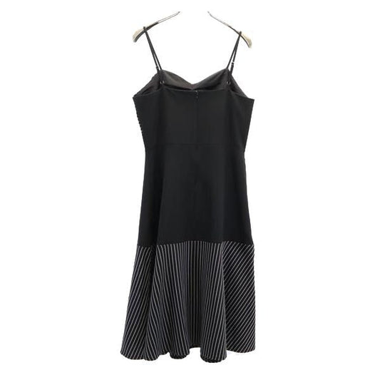 LOUIS VUITTON Cami Midi Dress Back Zip Black Size M