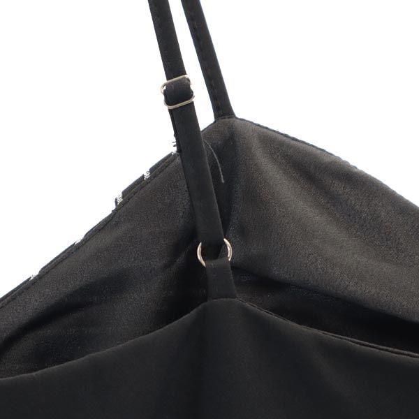 LOUIS VUITTON Cami Midi Dress Back Zip Black Size M