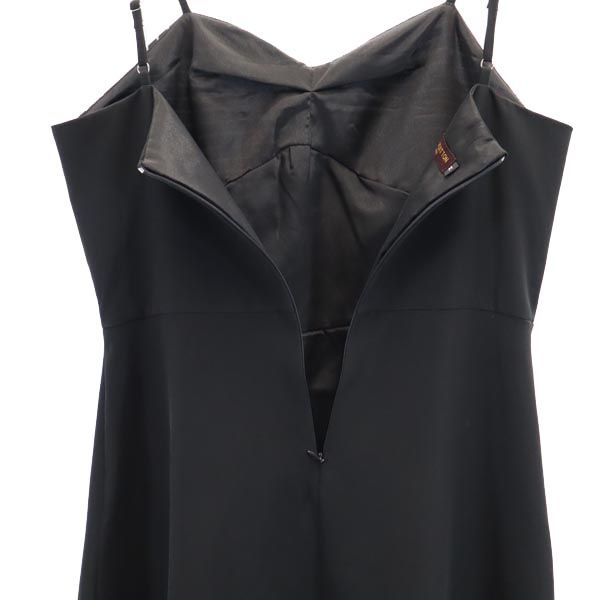 LOUIS VUITTON Cami Midi Dress Back Zip Black Size M