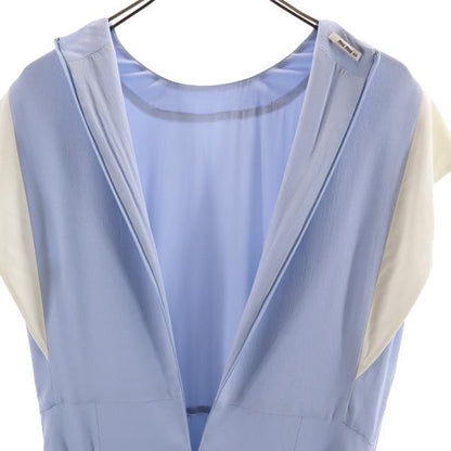 MIUMIU Italian Short French Sleeve Dress Blue Size 44