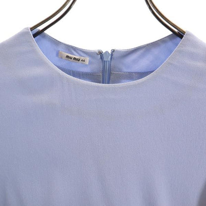 MIUMIU Italian Short French Sleeve Dress Blue Size 44