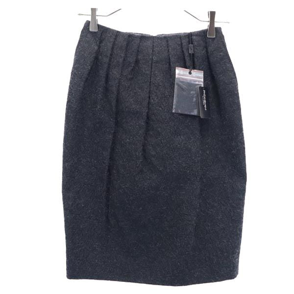 YVES SAINT LAURENT Mohair Blend Skirt Black Size F36
