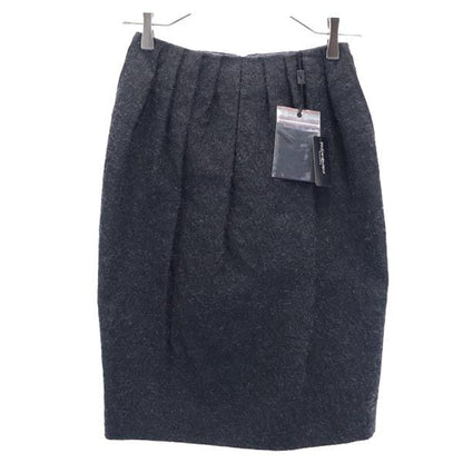 YVES SAINT LAURENT Mohair Blend Skirt Black Size F36