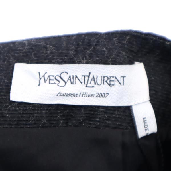 YVES SAINT LAURENT Mohair Blend Skirt Black Size F36
