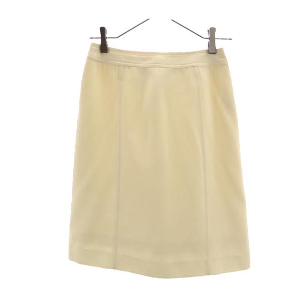 CHANEL Mini Trapeze Skirt Ivory Size 36