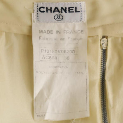 CHANEL Mini Trapeze Skirt Ivory Size 36