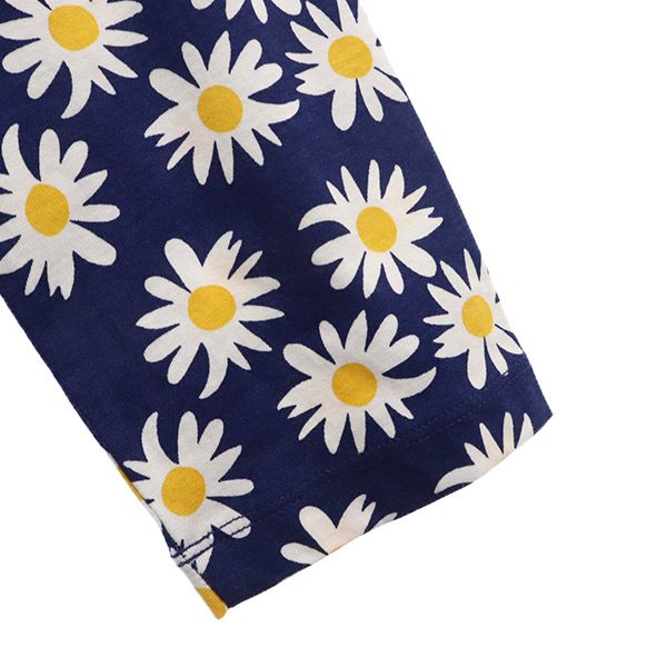 marimekko Navy Floral Long Sleeve Midi Dress Size S