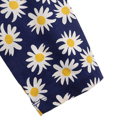 marimekko Navy Floral Long Sleeve Midi Dress Size S