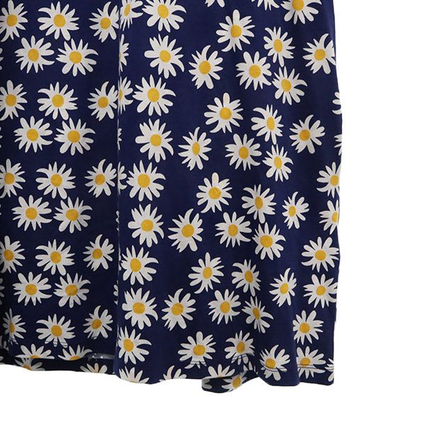 marimekko Navy Floral Long Sleeve Midi Dress Size S
