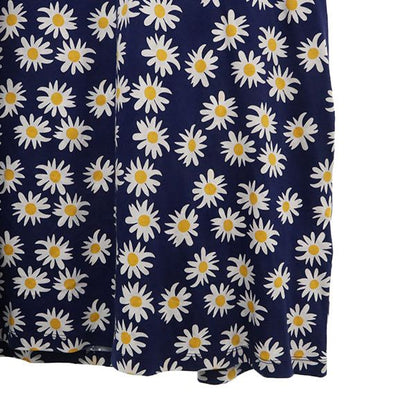 marimekko Navy Floral Long Sleeve Midi Dress Size S