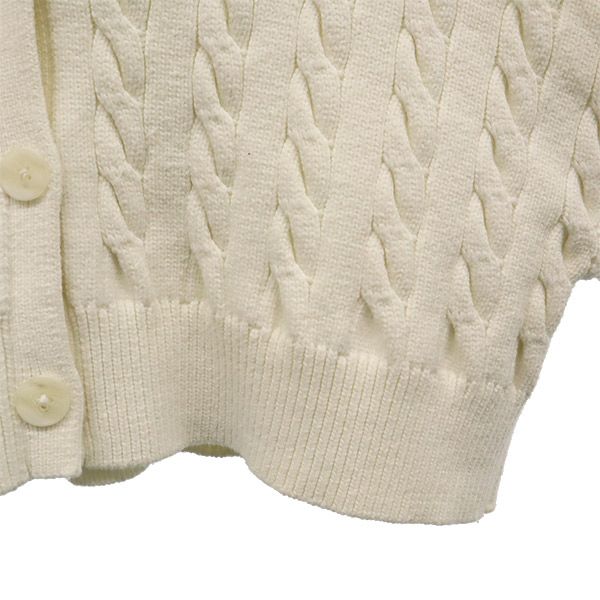 Alexander Wang White Cropped Knit Cardigan