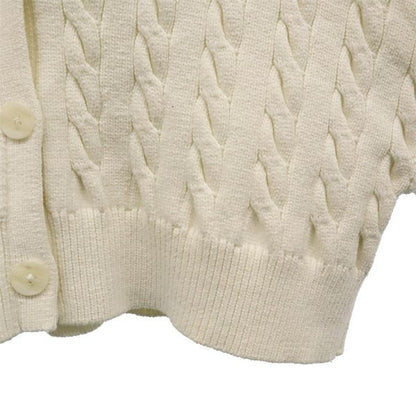 Alexander Wang White Cropped Knit Cardigan