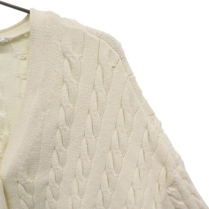Alexander Wang White Cropped Knit Cardigan