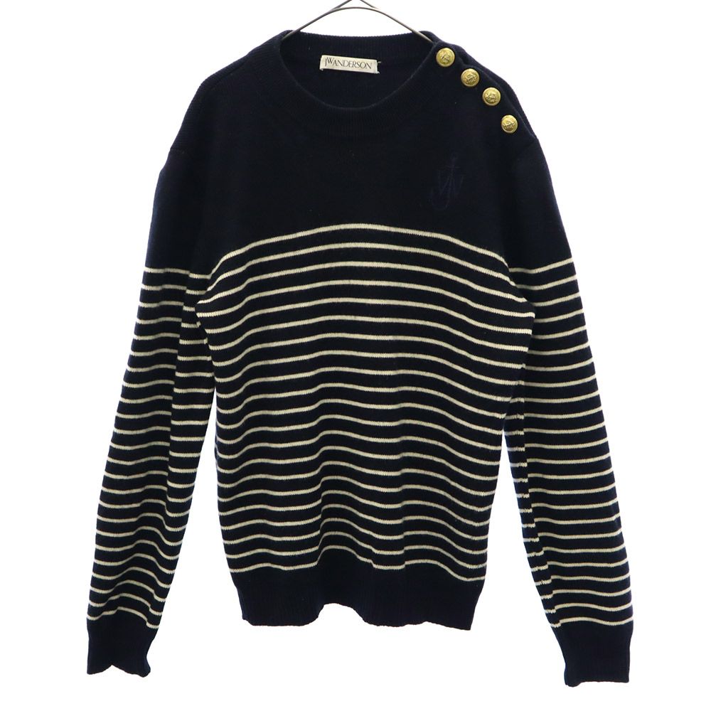 J.W.Anderson. Striped Long Sleeve Sweater Navy/White Size S