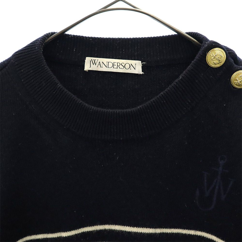 J.W.Anderson. Striped Long Sleeve Sweater Navy/White Size S